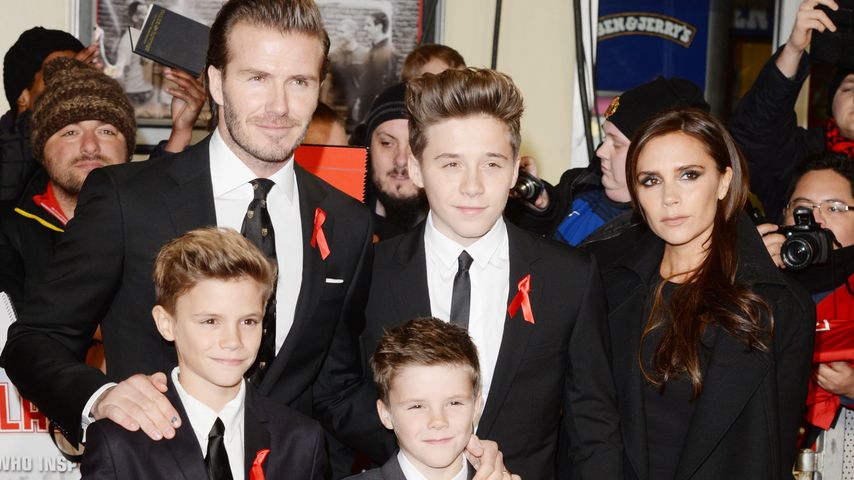 David Beckham, Victoria Beckham, Brooklyn Beckham, Romeo Beckham und Cruz Beckham
