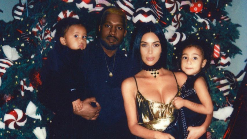Saint West, Kanye West, Kim Kardashian und North West