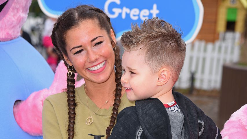 Sarah Lombardi und Sohn Alessio im Heidepark Soltau