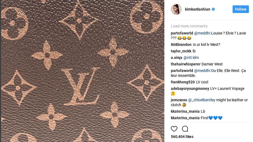 Screenshot von Kim Kardashians Instagram-Post