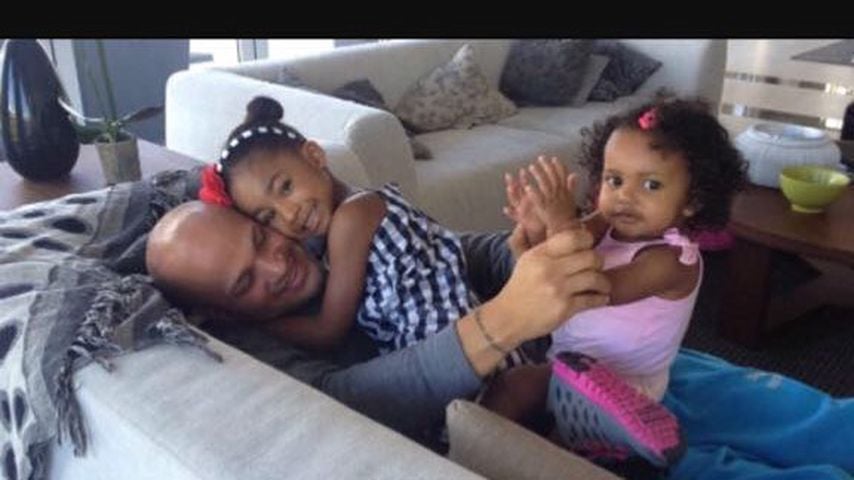Stephen Belafonte mit Stieftochter Angel und Tochter Madison
