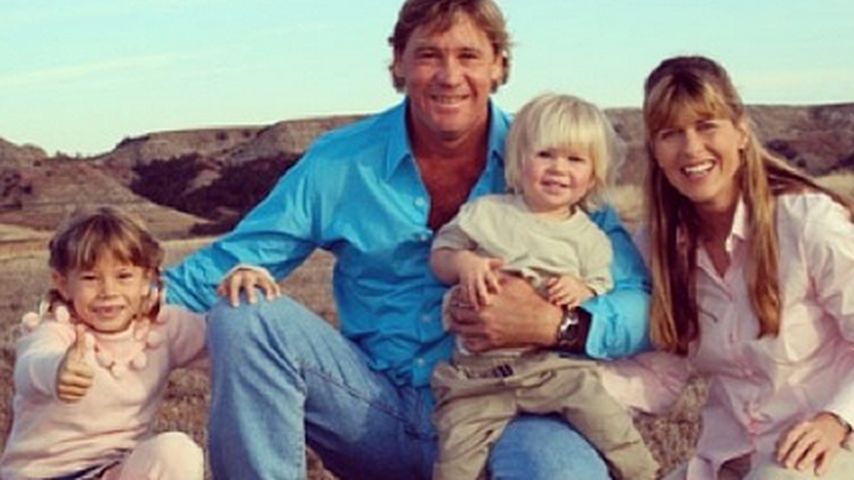 Steve Irwin mit seiner Familie