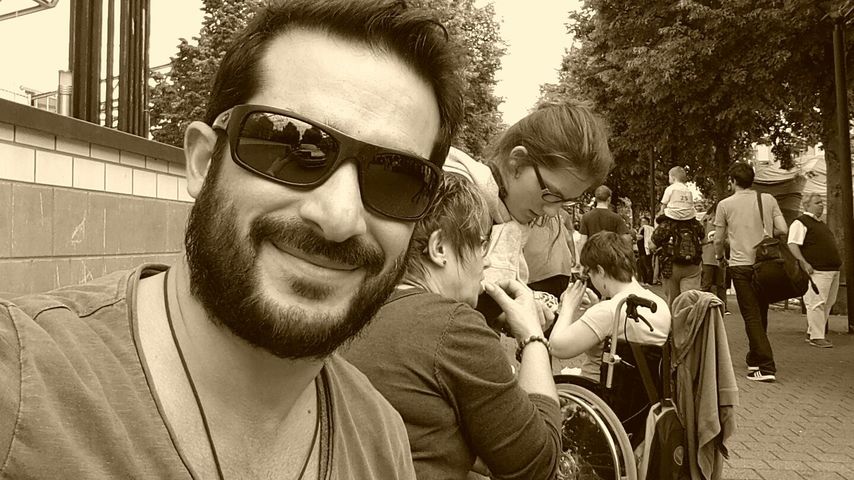 Tayfun Baydar beim Downsyndrom-Sportfest in Frankfurt