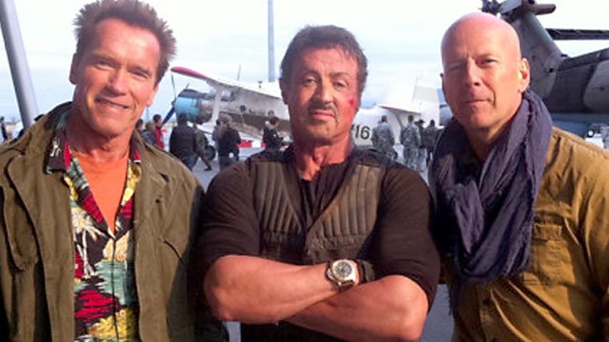 Arnold Schwarzenegger, Bruce Willis und Sylvester Stallone