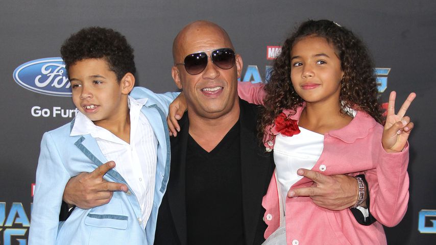 Vin Diesel mit seinen Kids Vincent und Hania bei einer Filmpremiere