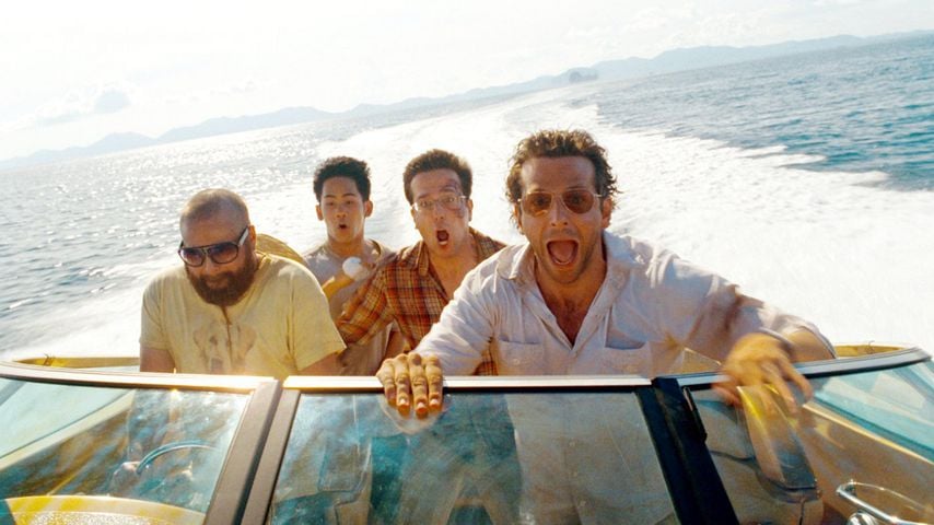 Zach Galifianakis, Mason Lee, Ed Helms und Bradley Cooper in "Hangover 2"