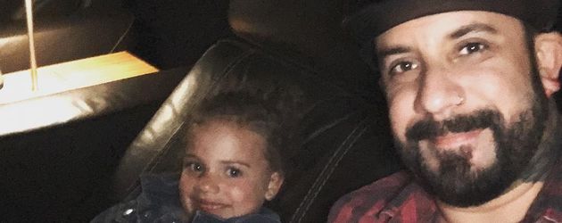 AJ McLean und seine Tochter Ava im Kino AJ McLean und seine Tochter Ava im Kino