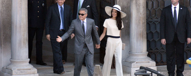 George Clooney und Amal Alamuddin nach ihrer Hochzeit George Clooney und Amal Alamuddin nach ihrer Hochzeit