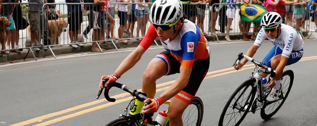Annemiek Van Vleuten beim Straßenrennen bei Olympia 2016 in Rio de Janeiro Annemiek Van Vleuten beim Straßenrennen bei Olympia 2016 in Rio de Janeiro