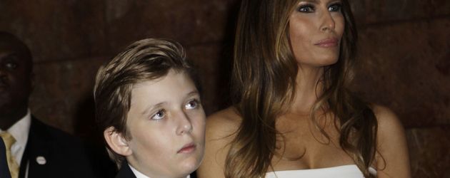 Melania und Sohn Barron Trump in New York Melania und Sohn Barron Trump in New York