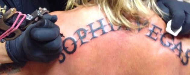 Bert Wollersheims Rücken-Tattoo für Sophia Bert Wollersheims Rücken-Tattoo für Sophia