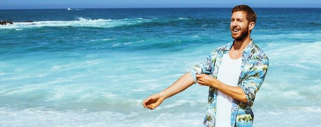 Calvin Harris im Urlaub am Strand Calvin Harris im Urlaub am Strand