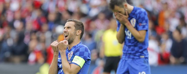 Dario Srna bei 1. Spiel der Kroaten bei der EM 2016 Dario Srna bei 1. Spiel der Kroaten bei der EM 2016