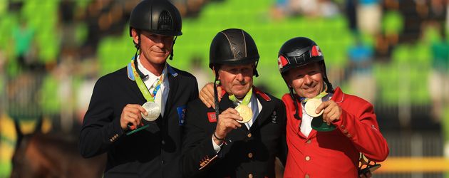 Peder Fredrickson, Nick Skelton, Eric Lamaze Peder Fredrickson, Nick Skelton, Eric Lamaze
