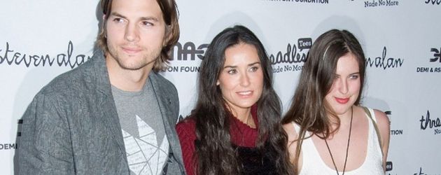 Ashton Kutcher, Demi Moore und Scout LaRue Willis Ashton Kutcher, Demi Moore und Scout LaRue Willis
