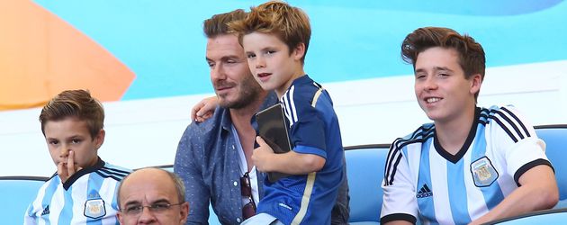 David Beckham, Brooklyn Beckham, Romeo Beckham und Cruz Beckham David Beckham, Brooklyn Beckham, Romeo Beckham und Cruz Beckham