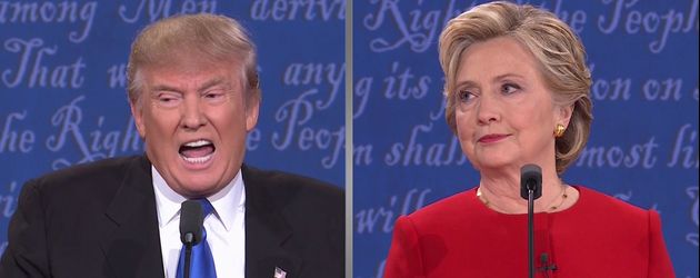 Donald Trump und Hillary Clinton beim Präsidentschaftsduell Donald Trump und Hillary Clinton beim Präsidentschaftsduell