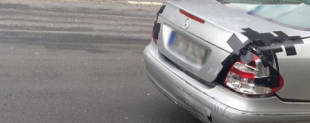 Eren Can Bektas' Auto nach einem Autounfall im Juli 2016 Eren Can Bektas' Auto nach einem Autounfall im Juli 2016