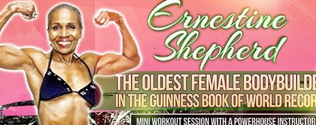 Ernestine Shepherd im Guinness-Buch der Rekorde Ernestine Shepherd im Guinness-Buch der Rekorde