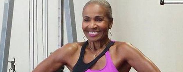 Ernestine Shepherd im Fitnessstudio Ernestine Shepherd im Fitnessstudio