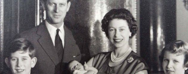 Queen Elizabeth II., Prinz Philip und Prinz Charles Queen Elizabeth II., Prinz Philip und Prinz Charles