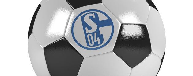 Fußball mit dem Logo von FC Schalke 04 Fußball mit dem Logo von FC Schalke 04