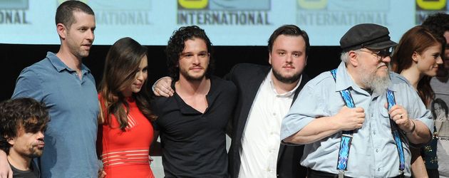 Emilia Clarke, Kit Harington, George R. R. Martin und Peter Dinklage Emilia Clarke, Kit Harington, George R. R. Martin und Peter Dinklage