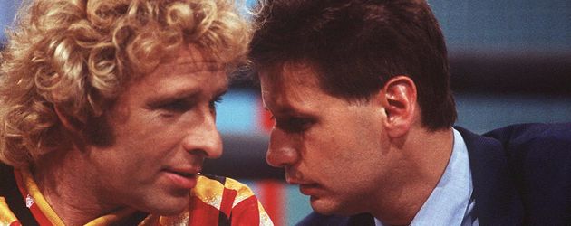 Günther Jauch mit Thomas Gottschallk bei "Wetten, dass..?!" 1994 Günther Jauch mit Thomas Gottschallk bei "Wetten, dass..?!" 1994