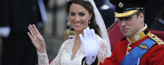 Herzogin Kate und Prinz William an ihrem Hochzeitstag Herzogin Kate und Prinz William an ihrem Hochzeitstag