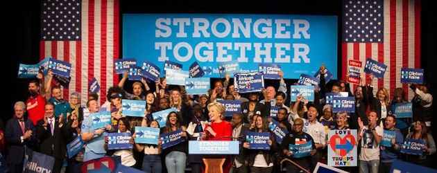 Hillary Clinton nach der TV-Debatte mit Donald Trump Hillary Clinton nach der TV-Debatte mit Donald Trump