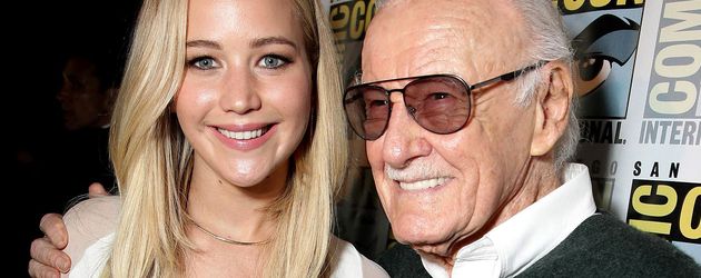 Jennifer Lawrence und Stan Lee Jennifer Lawrence und Stan Lee