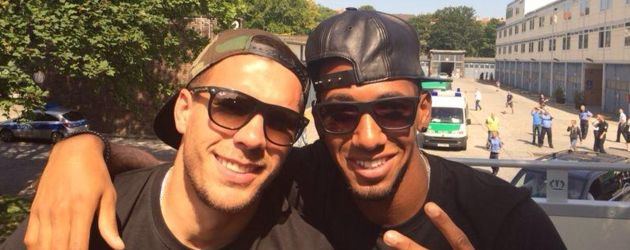 Lukas Podolski und Jérôme Boateng Lukas Podolski und Jérôme Boateng