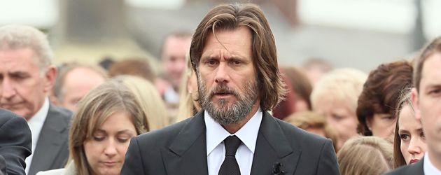 Jim Carrey bei der Beerdigung seiner Ex-Freundin Cathriona White Jim Carrey bei der Beerdigung seiner Ex-Freundin Cathriona White