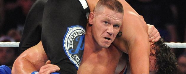 John Cena und Seth Rollins beim Summerslam 2016 John Cena und Seth Rollins beim Summerslam 2016