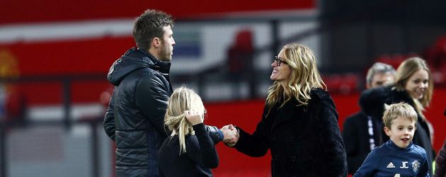 Julia Roberts und Fußballer Michael Carrick in Manchester Julia Roberts und Fußballer Michael Carrick in Manchester
