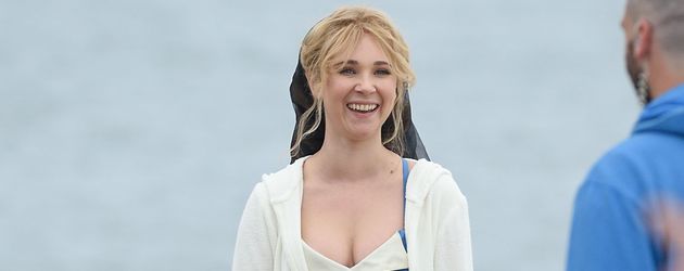 Juno Temple beim Dreh in NYC Juno Temple beim Dreh in NYC