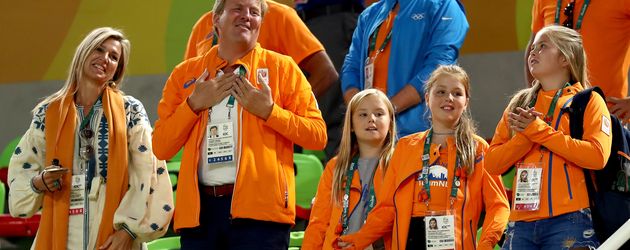 König Willem-Alexander mit Máxima und den drei Töchtern in Rio König Willem-Alexander mit Máxima und den drei Töchtern in Rio