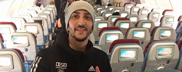 Levent Tuncat auf dem Weg ins Olympia-Trainingslager in Südkorea im März 2016 Levent Tuncat auf dem Weg ins Olympia-Trainingslager in Südkorea im März 2016