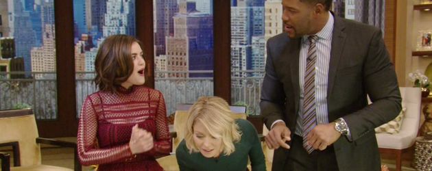 Lucy Hale, Michael Strahan und Kelly Ripa Lucy Hale, Michael Strahan und Kelly Ripa