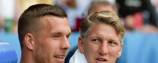 Lukas Podolski und Bastian Schweinsteiger Lukas Podolski und Bastian Schweinsteiger