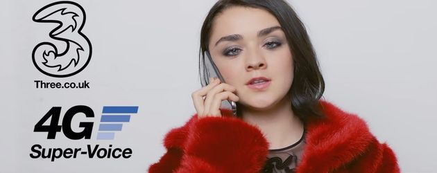Maisie Williams im Werbespot für Three UK Maisie Williams im Werbespot für Three UK