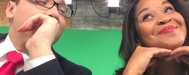 Marco La Manno und Taylor Terrell im TV-Studio Marco La Manno und Taylor Terrell im TV-Studio
