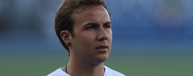 Mario Götze im Dodgers-Stadion Mario Götze im Dodgers-Stadion