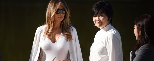 Melania Trump und Ehefrau des japanischen Premierministers Akie Abe Melania Trump und Ehefrau des japanischen Premierministers Akie Abe