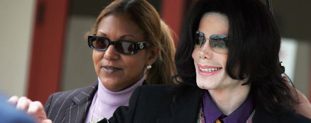 Michael Jackson mit Pressesprecherin Raymone Bain Michael Jackson mit Pressesprecherin Raymone Bain