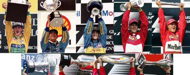 Michael Schumacher nach mehreren Formel 1-Siegen Michael Schumacher nach mehreren Formel 1-Siegen