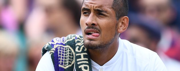 Nick Kyrgios beim Wimbledon-Turnier 2016 Nick Kyrgios beim Wimbledon-Turnier 2016