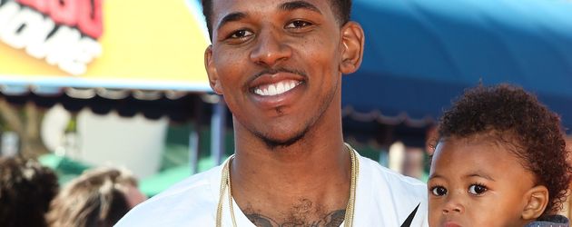 Nick Young mit seinem Sohn in Westwood Nick Young mit seinem Sohn in Westwood