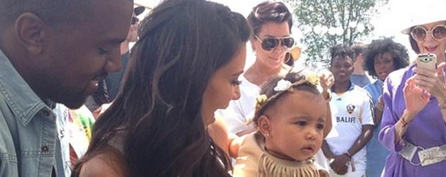 Kim Kardashian, Kanye West und North West Kim Kardashian, Kanye West und North West