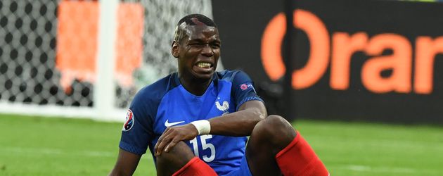 Paul Pogba beim EM-Spiel Frankreich gegen Rumänien 2016 Paul Pogba beim EM-Spiel Frankreich gegen Rumänien 2016